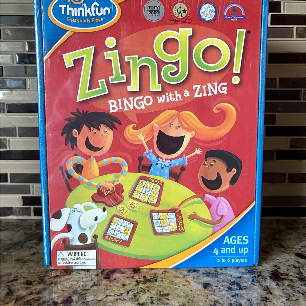ThinkFun Zingo! Bingo with a Zing Family Game – Brand New Sealed